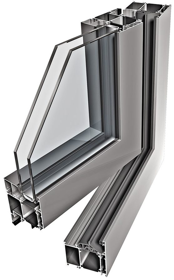 Алюмінієві вікна з профільної системи Ponzio PE68 Svital
